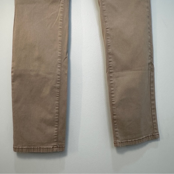 NYDJ Samantha Slim Jeans Pants Khaki Tan Taupe 6 Straight Stretch EUC - Picture 4 of 13